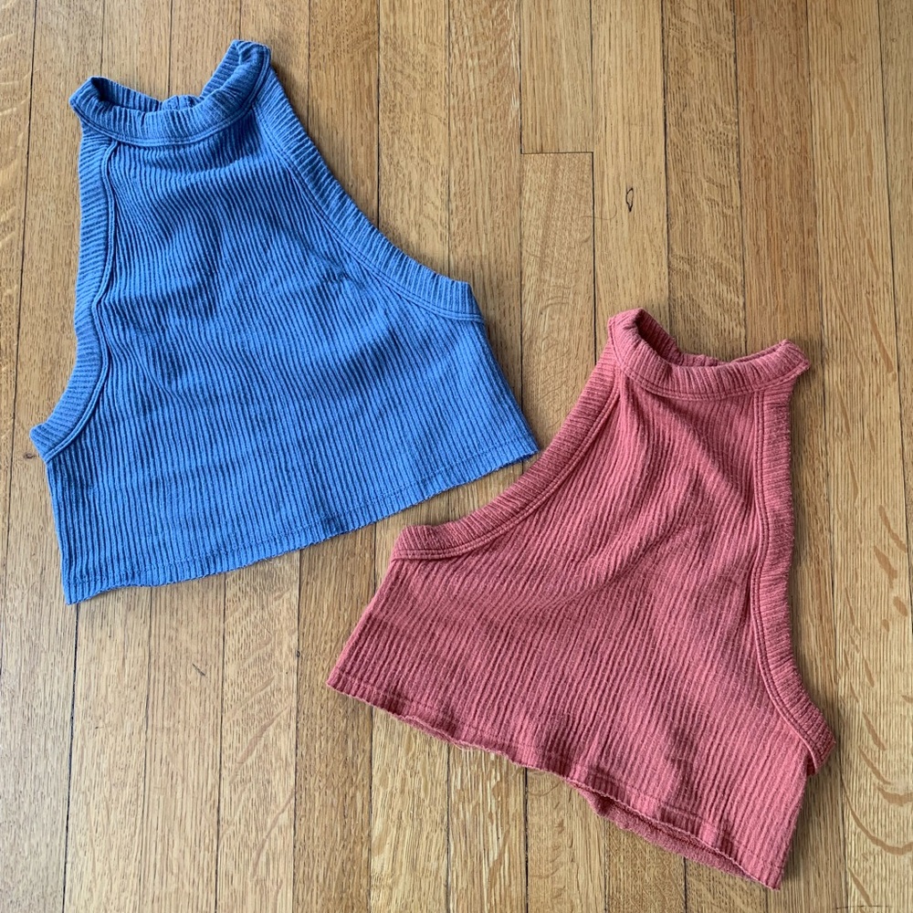 URBAN OUTFITTERS 2 FOR 1 OUT FROM UNDER RACERBACK CROP TOPS